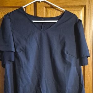 Elegant Navy Blue Women's Top